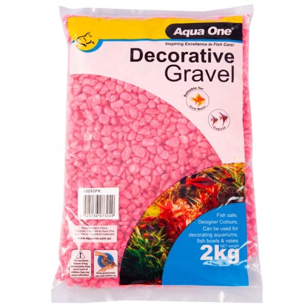 Aqua One Decorative Gravel Pink 7mm 2kg (10283PK)