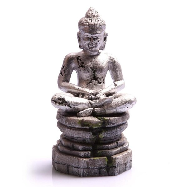 Aqua One Silver Meditating Buddha Ornament (36876)