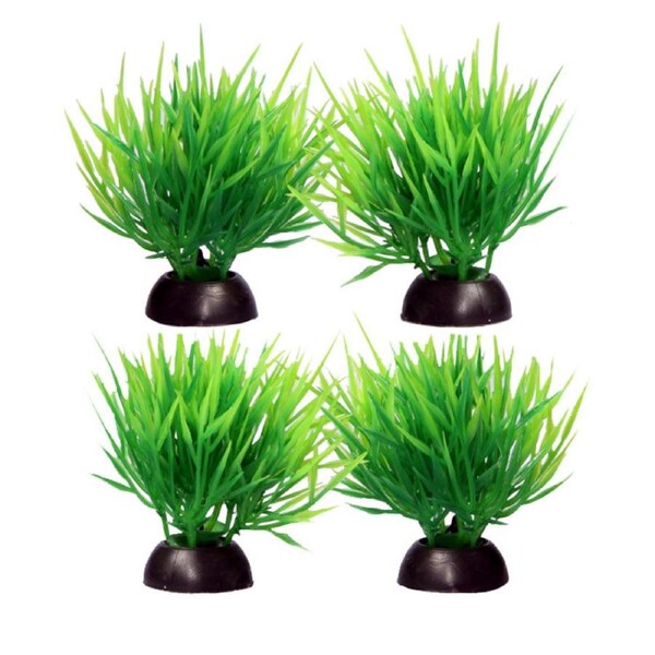 Aqua One Ecoscape Foreground Hair Grass Green Plastic Plant - 4pk (28362)