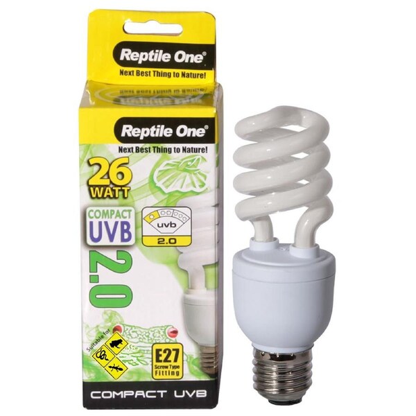 Reptile One Compact UVB Bulb 26W UVB 2.0 E27 Fitting (46698)