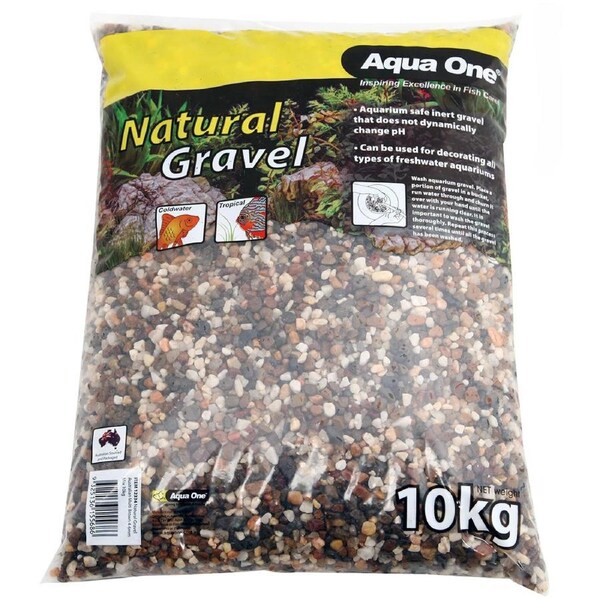 Aqua One Natural Gravel Australian Multi Brown 4-6mm Mix 10kg (12334)