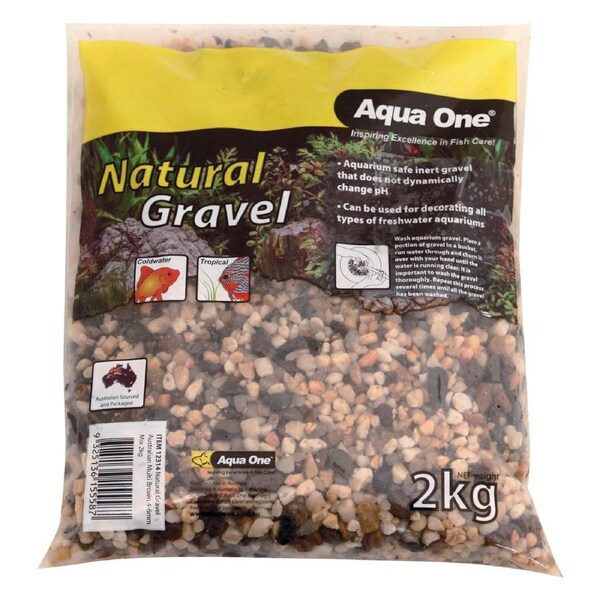 Aqua One Natural Gravel Australian Multi Brown 4-6mm Mix 2kg (12314)