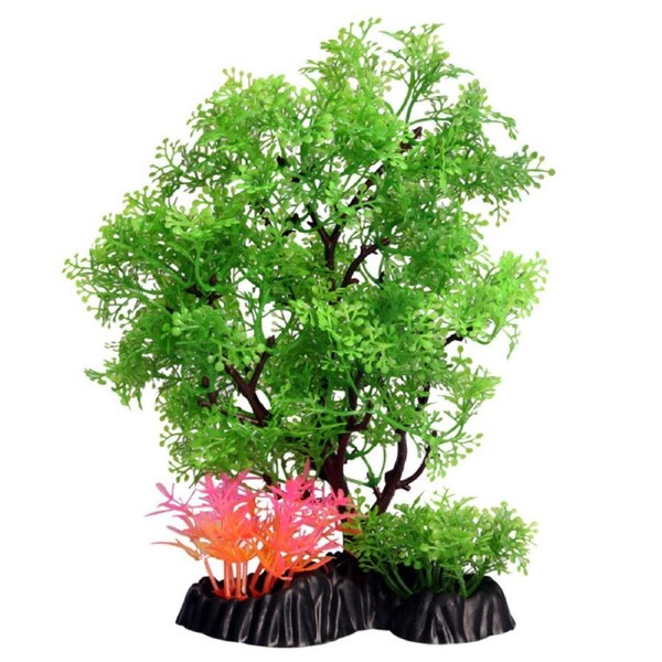 Aqua One Ecoscape Pollicem Ranae Tree Green Plastic Plant 20cm - Med (28388)