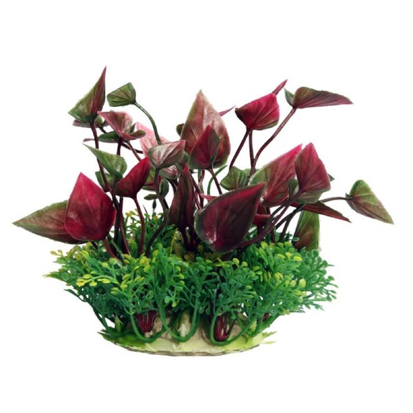 Aqua One Ecoscape Lily Red Plastic Plant 10cm - Small (28372)