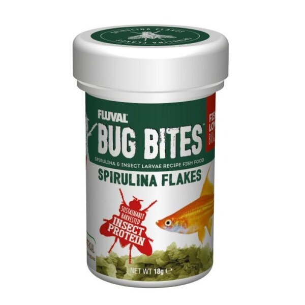 Fluval Bug Bites Spirulina Flakes 18gm (A7354)