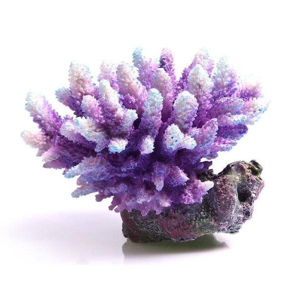 Aqua One Acropora Purple/Aqua Coral Ornament (36881)
