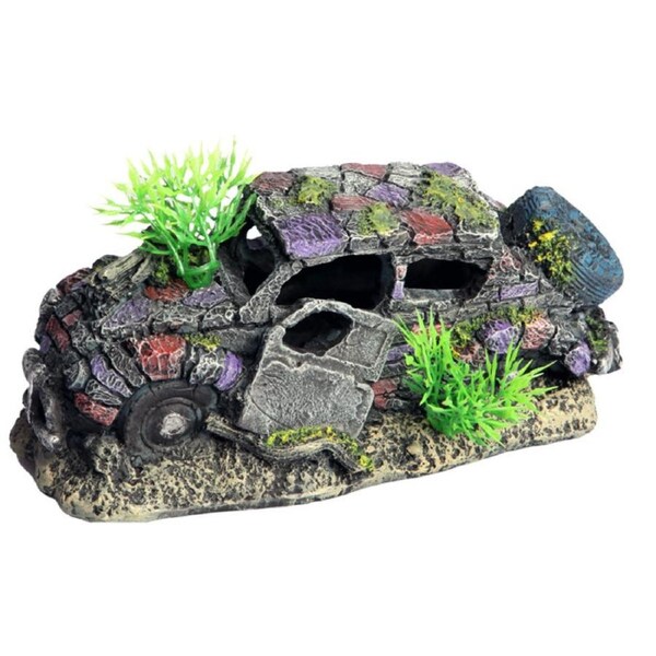 Aqua One Ruined Vintage Car Ornament (36928)