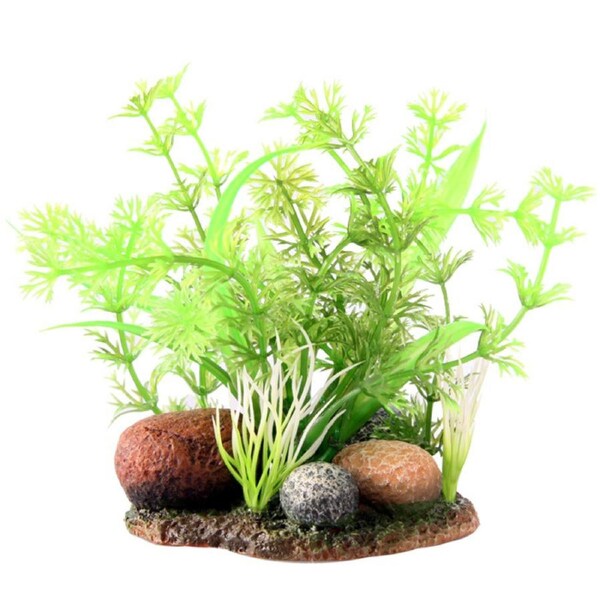 Aqua One Bettascape Hornwort Fern Rock Garden Green Plastic Plant (28167)