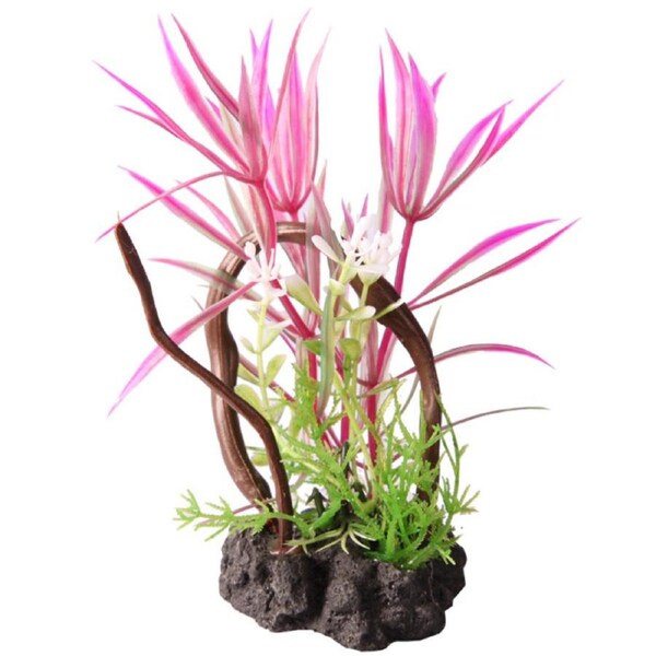 Aqua One Bettascape Spider Leaves On Driftwood Pink (28474)