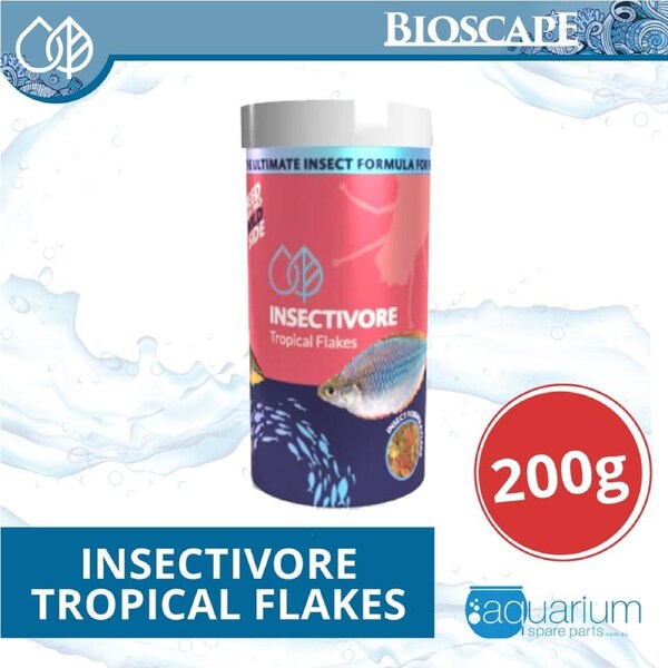 Bioscape Insectivore Tropical Flake Food 200gm (INS07)