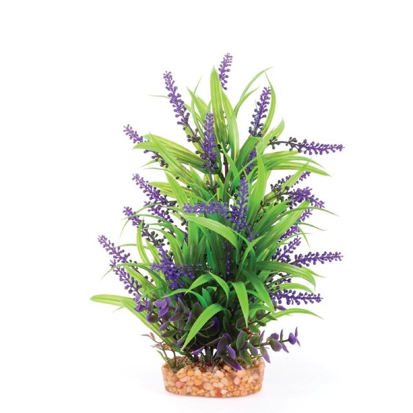 Kazoo Plush Plant - Thin Leaf W/Purple Flower Large (19569)