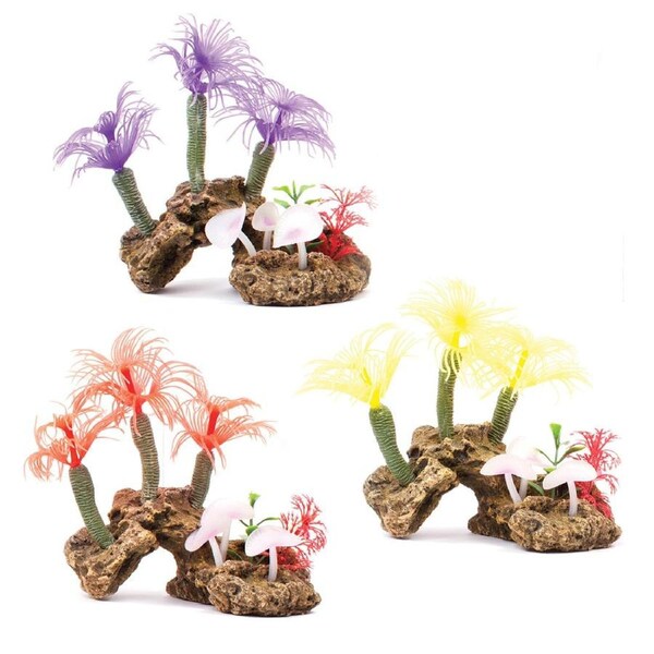Kazoo Soft Tree Coral W/Rock Assorted 1pk (18801)