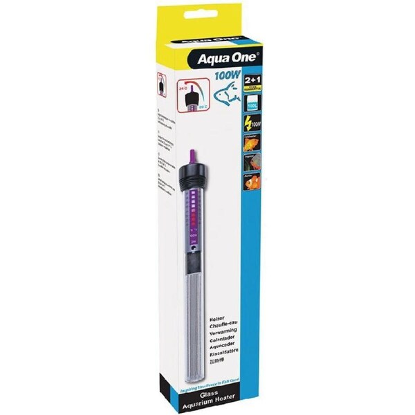 Aqua One Glass Heater 100w - 24.5cm Kit (3pk)