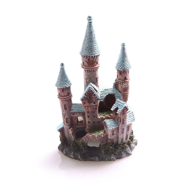 Aqua One Blue Ruined Underwater Castle Ornament Small 8x7.5x13.5cm (36871)