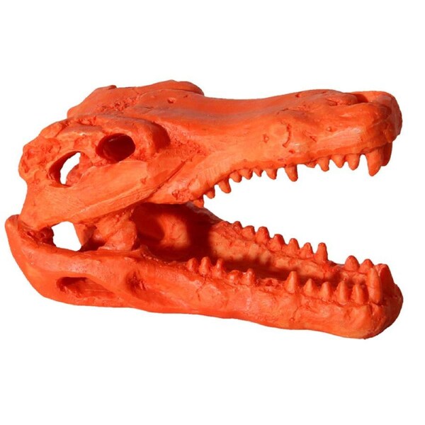 Aqua One Hermit Crab Alligator Skull Orange Ornament 7.5x4.5x4.5cm (37181OR)