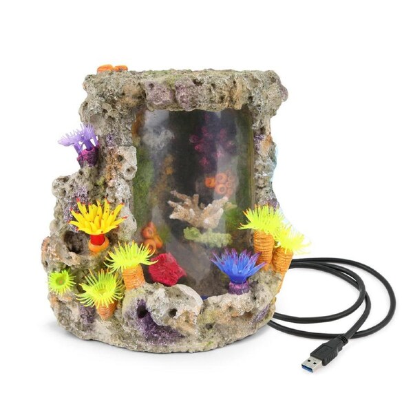 Kazoo LED Coral Centerpiece W/Plants & Air Medium (18636)