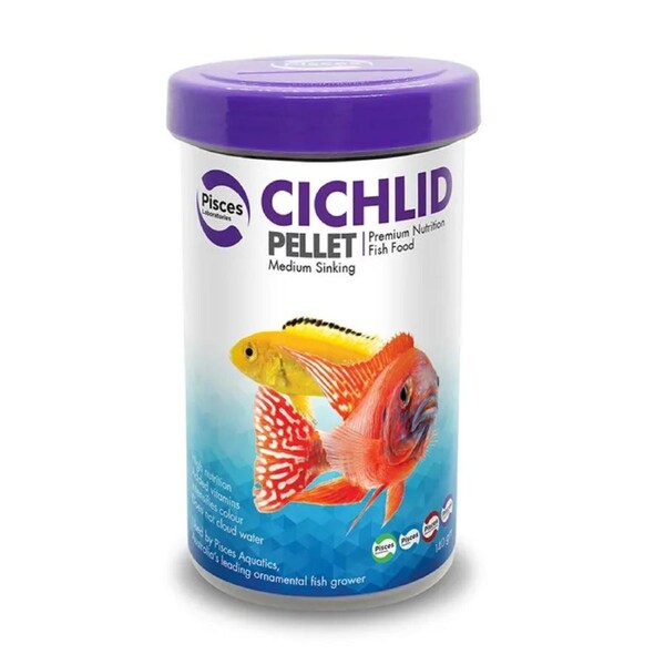 Pisces Aquatics Cichlid Pellet Medium 140Gm (LAB201)