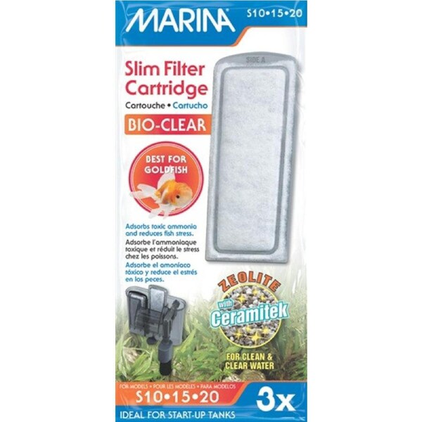 Marina Slim Power Filter Bio-Clear Cartridge (3pk) BULK BUY 5pk