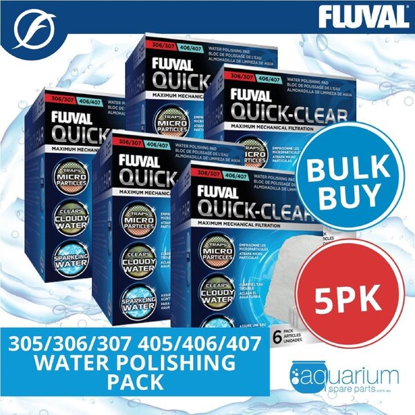 Fluval 305/405 & 306/406 & 307/407 Water Polishing Pads 6pc BULK BUY 5pk