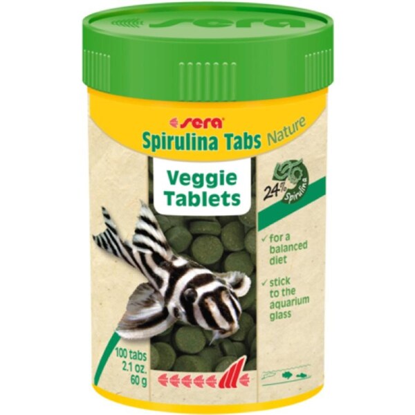 Sera Spirulina Tabs Nature Veggie Food - 60g (00940)