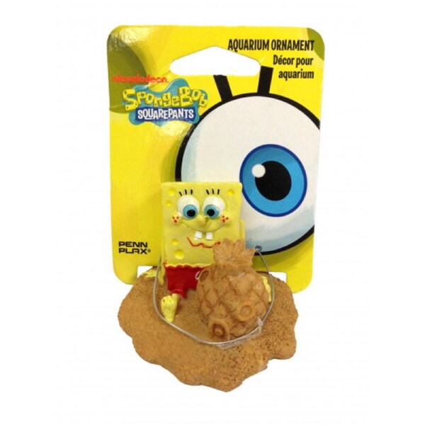 Penn-Plax SpongeBob Squarepants w/ Pineapple Home Sand Castle