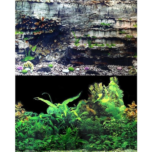 Aqua One Background 30.5x60cm Black Plant Layer Rock #5 (29523)