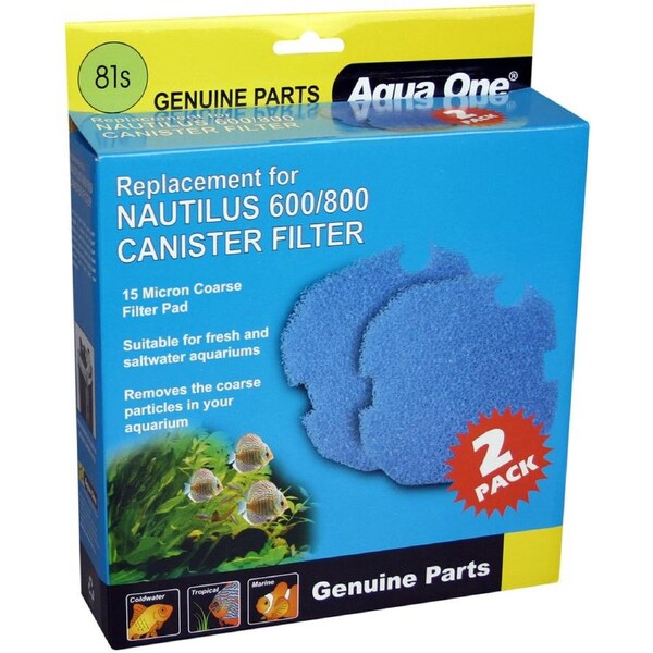 Aqua One Nautilus 600/800 15ppi Blue Sponge 81s (25081s)