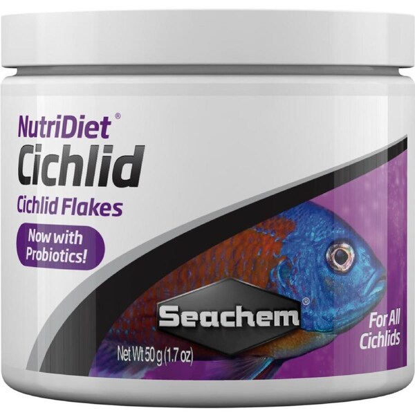 Seachem NutriDiet Cichlid Flakes w/ Probiotics 50g (SC1073)