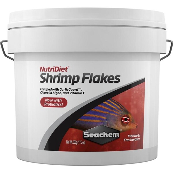 Seachem NutriDiet Shrimp Flakes w/ Probiotics 500g (SC1126)