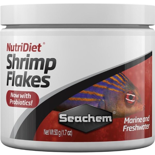 Seachem NutriDiet Shrimp Flakes w/ Probiotics 50g (SC1123)