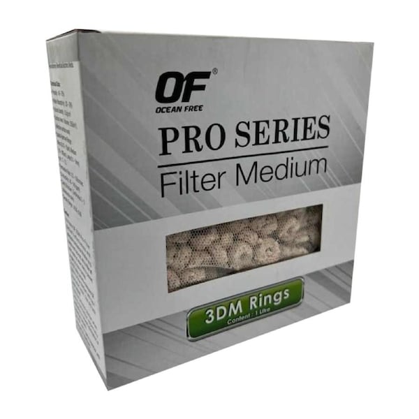Ocean Free Pro Series Filter Small 3DM Rings 15-17mm 1ltr (FM175G)