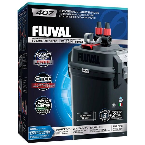 Fluval 407 Canister Filter (up to 500L) (PF163)