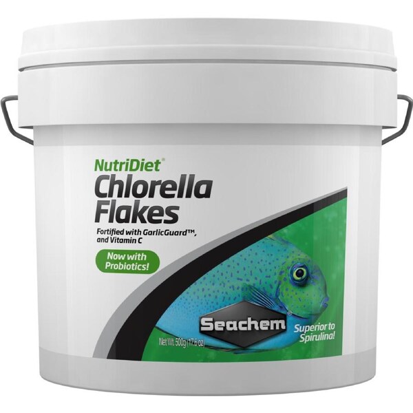 Seachem NutriDiet Chlorella Flakes w/ Probiotic 500g (SC1116)