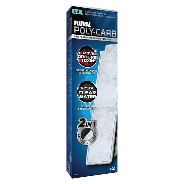 Fluval U4 - Poly/Carbon Cartridge (2pk) (A-492)