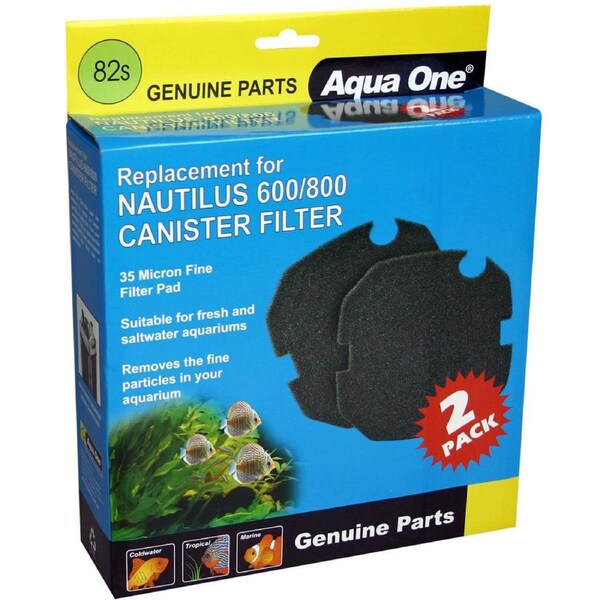 Aqua One Nautilus 600/800 35ppi Black Sponge 82s (25082s)
