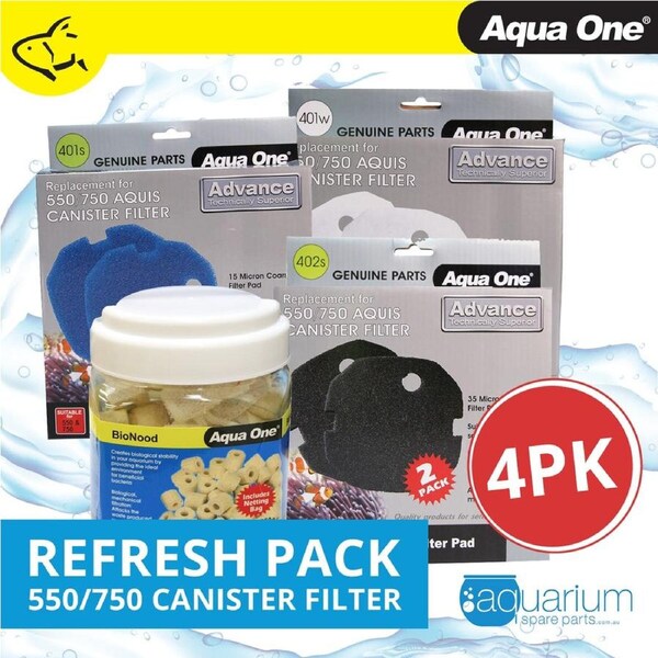 Aqua One Aquis 550/750 Refresh Pack (4pc)