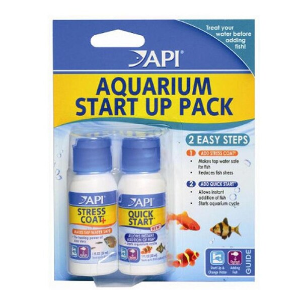 API Aquarium Start Up Pack - Stress Coat 30ml & Quick Start 30ml (84E)