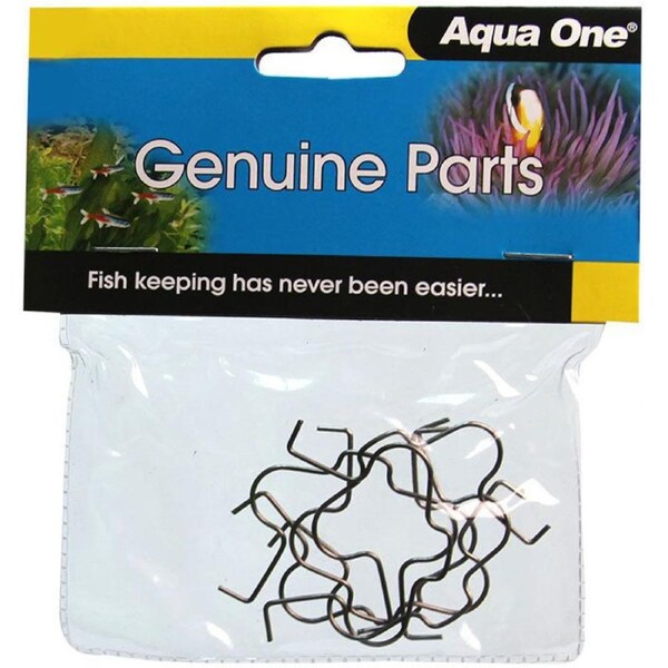 Aqua One AquaStyle 620/620T Light Cover S/S Clips 6pk (10236)