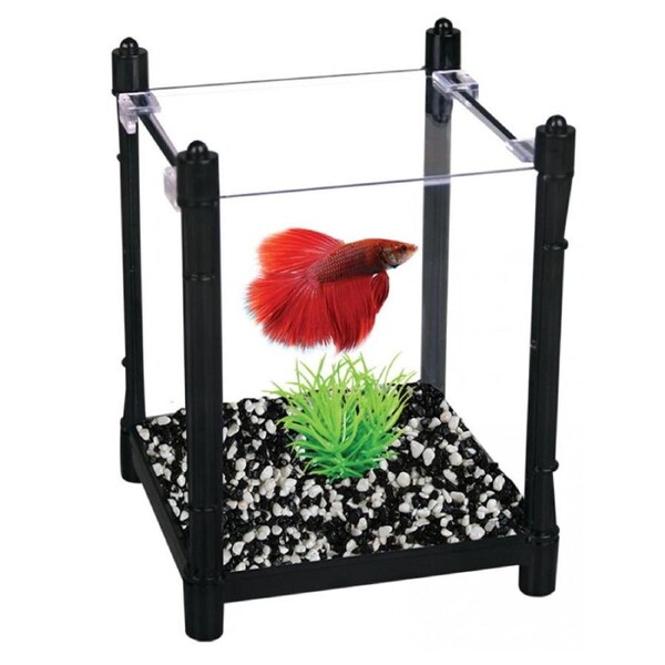 Aqua One Betta Kit BettaBloc Stackable Tank 1L - Black (56119BK)