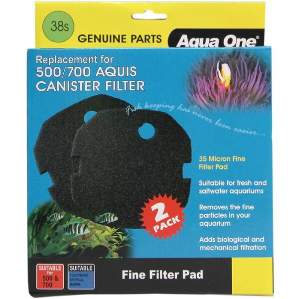 Aqua One Aquis 500/700 Sponge Pad - 35ppi (2pk) 38s (25038s)
