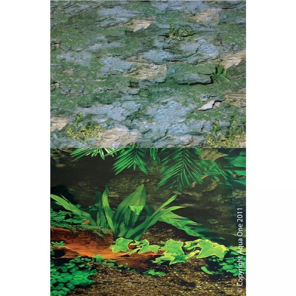 Aqua One Background Rock Face Plants & Rock Wall Double Sided 48cm (Per Metre) (10509)