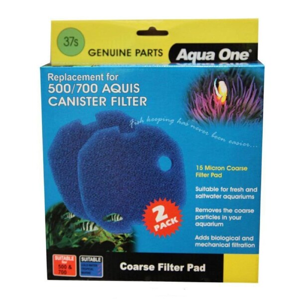 Aqua One Aquis 500/700 Sponge Pad - 15ppi (2pk) 37s (25037s)