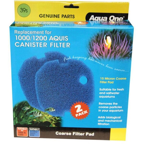 Aqua One Aquis 1000/1200 Sponge Pad - 15ppi (2pk) 39s (25039s)