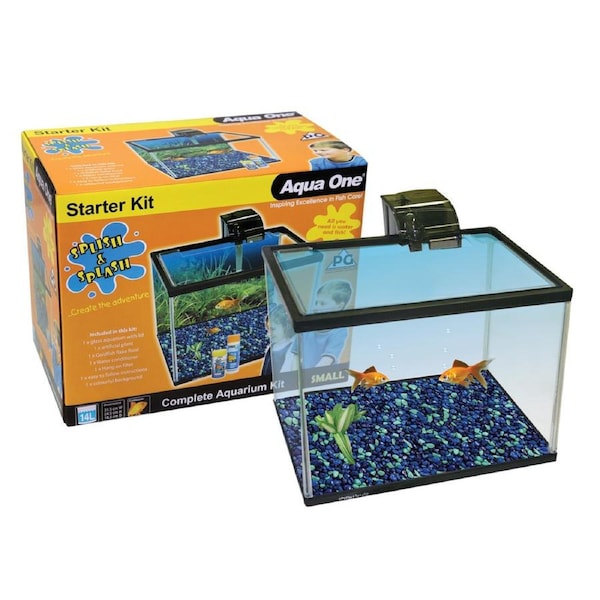 Aqua One Splish & Splash Starter Kit Glass Aquarium Small 14L (11625)