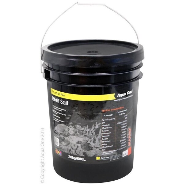 Aqua One Synthetic Reef Salt 20kg Bucket 600L (18579)
