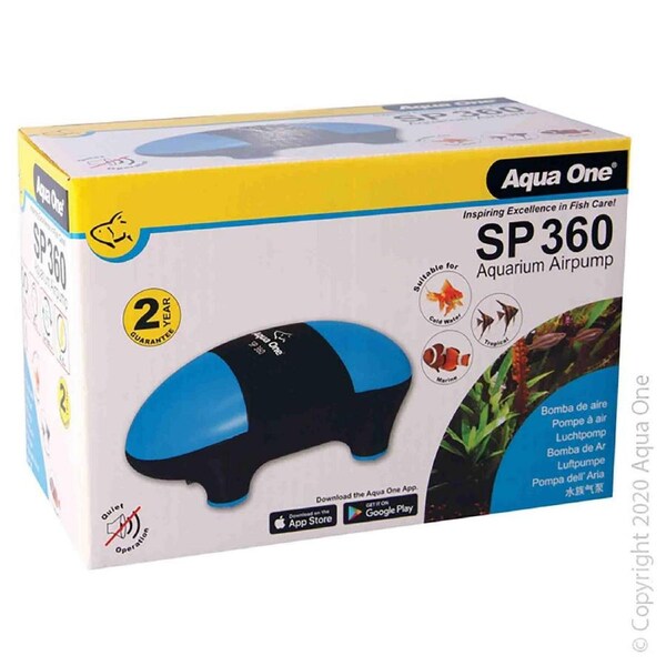 Aqua One SP 360 Twin Outlet Air Pump 2 X 180L/HR (10059)