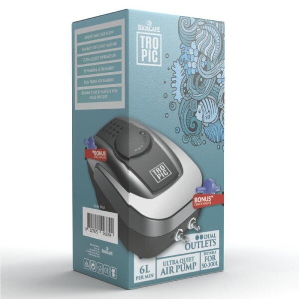Bioscape Tropic Air Pump 4000 Twin w/ 2 Check Valves (BIS54)