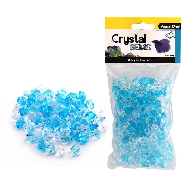 Aqua One Crystal Gems Acrylic Gravel Blue Ice 145gm (12302)