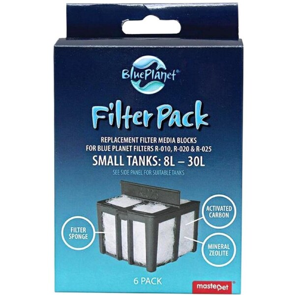 Blue Planet Filter Media for Small Tanks (8-30L) 6pk