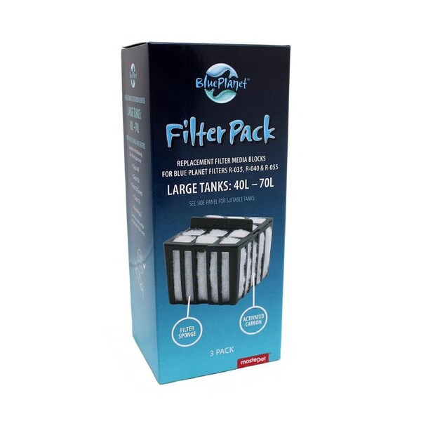 Blue Planet Filter Media for Large Tank (40-70L) 3pk